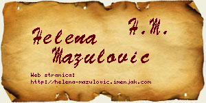 Helena Mazulović vizit kartica